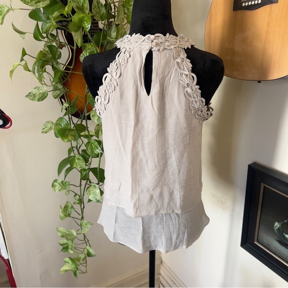 A.Byer Boho Floral Halter Neck Blouse - Size Medium - Picture 2 of 6